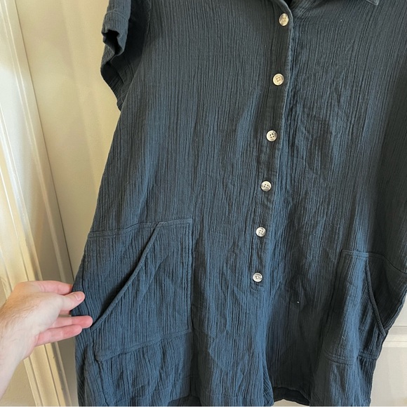 Hatch Blue Maternity Lenora Romper Size 2 - Picture 7 of 8